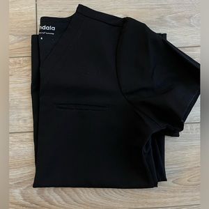 Black Mandala one pocket scrub top